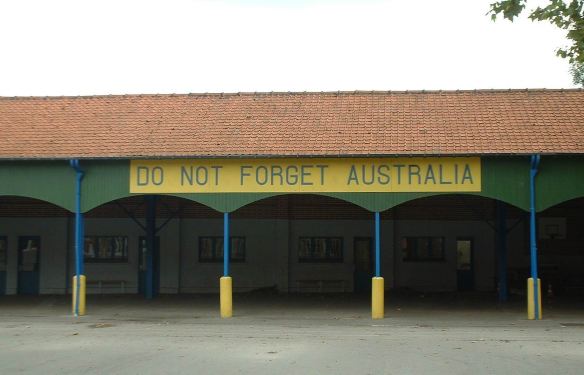 The sign in the schoolyard